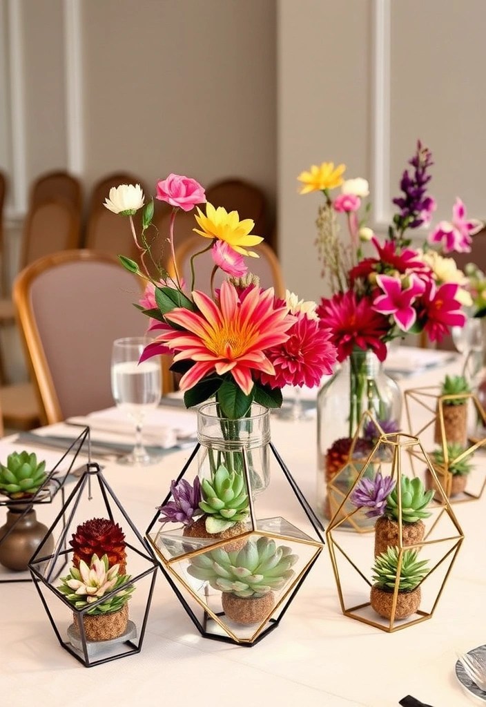 25 Stunning DIY Wedding Decor Ideas That Will Leave Your Guests in Awe (#12 Is a Showstopper!) - 12. Stunning Geometric Centerpieces (Showstopper!)